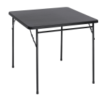 Realspace Molded Plastic Top Folding Card Table, Black