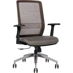 Sinfonia Sing Ergonomic Mesh High-Back Task Chair, Armless, Headrest, Copper/Black