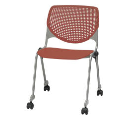 Sinfonia Sing Ergonomic Mesh/Fabric Mid-Back Task Chair With Antimicrobial Protection, Fixed T-Arms, Copper/Gray/Black