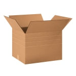 Partners Brand Multi-Depth Corrugated Boxes, 18in x 14in x 12in, Kraft, Bundle Of 25 Boxes