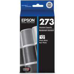 Epson 273 Claria Premium Photo Black Ink Cartridge, T273120-S