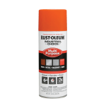 Rust-Oleum Industrial Choice 1600 System Multi-Purpose Enamel Spray Paint, 12 Oz, Gloss Safety Orange, Case Of 6 Cans