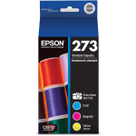 Epson 273 Claria Premium Black And Cyan, Magenta, Yellow Ink Cartridges, Pack Of 4, T273520-S