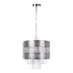 LumiSource K9 Dangles Contemporary Pendant Ceiling Lamp, 15-1/2inW, Polished Nickel