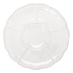 Amscan Scalloped Sectional Chip N Dip Trays, 16in, Clear, Pack Of 3 Trays