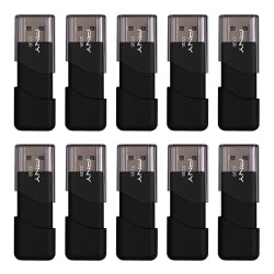 PNY Attache 3 USB 2.0 Flash Drives, 32GB, Pack Of 10 Flash Drives