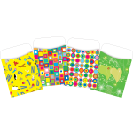 Barker Creek Peel & Stick Library Pockets, 3-1/2in x 5-1/8in, Bright Colors, Set Of 120 Pockets