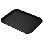 Cambro Rectangular Camtread Trays, 14in x 18in, Black, Set Of 12 Trays, 1418CT110