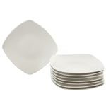 Gibson Simplicity Buffetware Ceramic Salad Plates, 8-1/4in, Pack Of 8 Plates