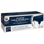 Amscan Boxed Plastic Table Roll, Navy Blue, 54in x 126'