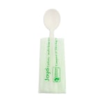 Stalk Market Compostable Individually Wrapped Spoons, 6-1/2in, White, Pack Of 750 Spoons