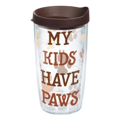 Tervis My Kids Have Paws Tumbler With Lid, 16 Oz, Clear