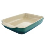 Crock-Pot Artisan 5.6-Quart Stoneware Rectangular Bake Pan, Gradient Teal