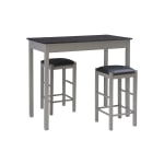 Linon Kent 3-Piece Tavern Set, 36inH x 22inW x 42inD, Gray