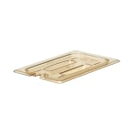 Cambro H-Pan High-Heat GN 1/4 Notched Covers With Handles, 1-3/16inH x 6-3/8inW x 10-3/8inD, Amber, Pack Of 6 Covers