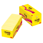 Post-it Notes, 3in x 3in, Canary Yellow, Pack Of 18 Pads