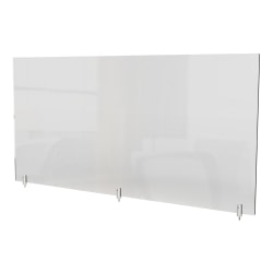 Ghent Partition Extender, With Tape, 18inH x 29inW x 1-1/2, Clear