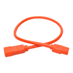 Eaton Tripp Lite Series Heavy-Duty PDU Power Cord, C13 to C14 - 15A, 250V, 14 AWG, 2 ft. (0.61 m), Orange - Power cable - IEC 60320 C14 to power IEC 60320 C13 - 250 V - 15 A - 2 ft - molded - orange