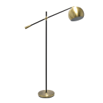 Lalia Home Swivel Floor Lamp, 59inH, Antique Brass/Matte Black