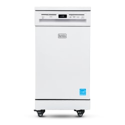 Black+Decker Portable Dishwasher, 35-11/16inH x 17-11/16inW x 23-5/8inD, White