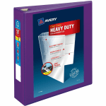 Avery Heavy-Duty View 3-Ring Binder With Locking One-Touch EZD Rings, 2in D-Rings, 39% Recycled, Purple