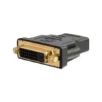 C2G HDMI to DVI-D Adapter - Female to Female - 1 x HDMI Female Digital Audio/Video - 1 x DVI-D (Dual-Link) Female Digital Video - Black