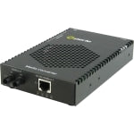 Perle S-1110P-S2ST160 Media Converter - 1x PoE (RJ-45) Ports - 1 x ST Ports - 1000Base-ZX, 10/100/1000Base-T - 99.42 Mile - Rail-mountable, Rack-mountable, Wall Mountable