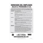 ComplyRight Federal Specialty Posters, Employee Rights Under The H-2A Program, Spanish, 11in x 17in