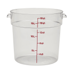 Cambro Camwear 18-Quart Round Storage Containers, Clear, Set Of 6 Containers