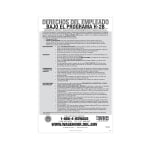 ComplyRight Federal Specialty Posters, Employee Rights Under The H-2B Program, Spanish, 11in x 17in