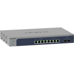 Netgear MS510TXUP Ethernet Switch - 8 Ports - Manageable - 3 Layer Supported - Modular - 380 W Power Consumption - 295 W PoE Budget - Twisted Pair, Optical Fiber - PoE Ports - Rack-mountable, Desktop - Lifetime Limited Warranty