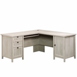 Sauder Palladia 66inW L-Shaped Corner Desk, Select Cherry