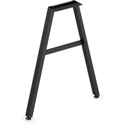 HON Mod Collection Worksurface 24inW U-leg Support - 24in - Finish: Black