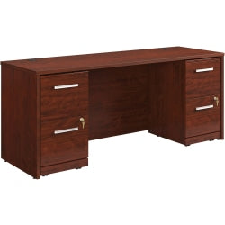 Sauder Costa 65inW L-Shaped Corner Desk, Chalked Chestnut