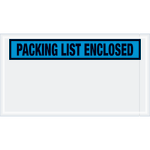 Tape Logic Preprinted Packing List Envelopes, Packing List Enclosed, 5 1/2in x 10in, Blue, Case Of 1,000