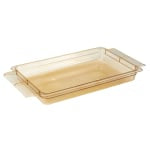 Cambro 1/1 x 2in H-Pans With Handles, Amber, Set Of 6 Pans