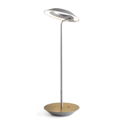 Koncept Royyo LED Desk Lamp, 17-7/16inH, Silver/Brass Base Plate