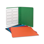 Oxford Twin Pocket 3-hole Fastener Folders - Letter - 8 1/2in x 11in Sheet Size - 3 Fastener(s) - 1/2in Fastener Capacity for Folder - 2 Inside Front & Back Pocket(s) - Leatherette Paper - Blue, Green, Yellow, Orange, Red - 25 / Box