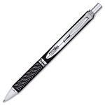 Pentel EnerGel Alloy Retractable Gel Pen, Medium Point, 0.7 mm, Black Barrel, Black Ink