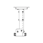 Panasonic ET-PKL100H - Mounting kit (ceiling bracket, attachment plate, 2 adjuster poles, 2 angle adjusters) - for projector - for PT-LB306, LRW35, LRZ35, TMZ400, TW380, TW381, TX350, TX440, VMZ50, VMZ51, VMZ61, VMZ71