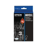 Epson 802 DuraBrite Ultra High-Yield Black Ink Cartridge, T802XL120-S