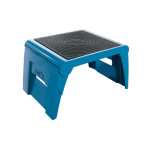 Cramer One Up Nonslip Folding Step Stool - 1 Step - 9.5in x 14.5in x 11.3in - Blue