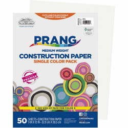 Prang Construction Paper, 12in x 18in, Sky Blue, Pack Of 50