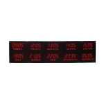 BRG Precision Products 6610L World Time Zone LED Digital Clock, 8 1/4inH x 99 1/4inW x 2 1/4inD, Black