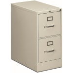 HON 510 25inD Vertical 2-Drawer File Cabinet, Light Gray