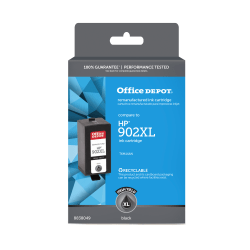 Office Depot Brand Remanufactured High-Yield Black Ink Cartridge Replacement For HP 902XL