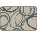 Flagship Carpets Printed Rug, Duo, 4ftH x 6ftW, Natural Blue