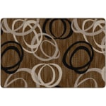 Flagship Carpets Printed Rug, Duo, 6ftH x 9ftW, Chocolate