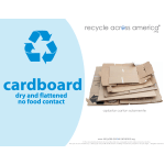 Recycle Across America Cardboard Standardized Recycling Labels, CARD-8511, 8 1/2in x 11in, Light Blue