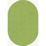 Joy Carpets Kids Essentials Oval Area Rug, Just Kidding, 7-1/2ft x 12ft, Lime Green